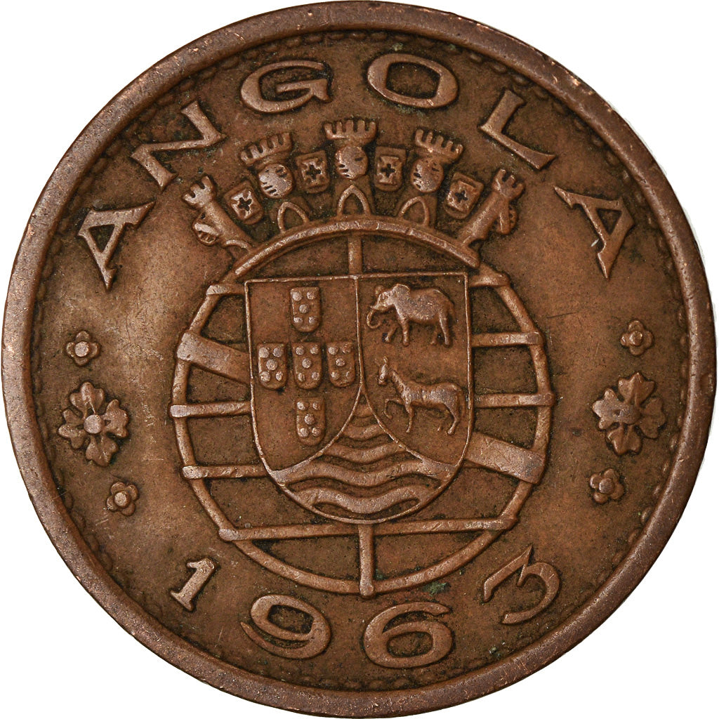 Coin, Angola, Escudo, 1963, EF(40-45), Bronze, KM:76