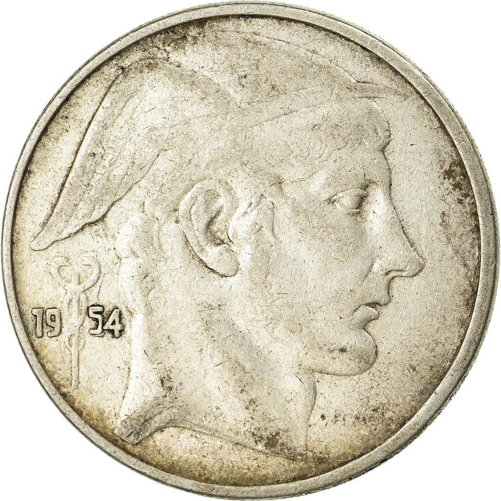 Coin, Belgium, 20 Francs, 20 Frank, 1954, VF(30-35), Silver, KM:140.1