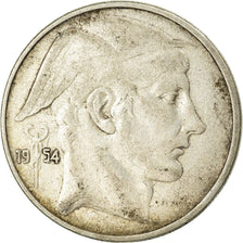 Coin, Belgium, 20 Francs, 20 Frank, 1954, VF(30-35), Silver, KM:140.1