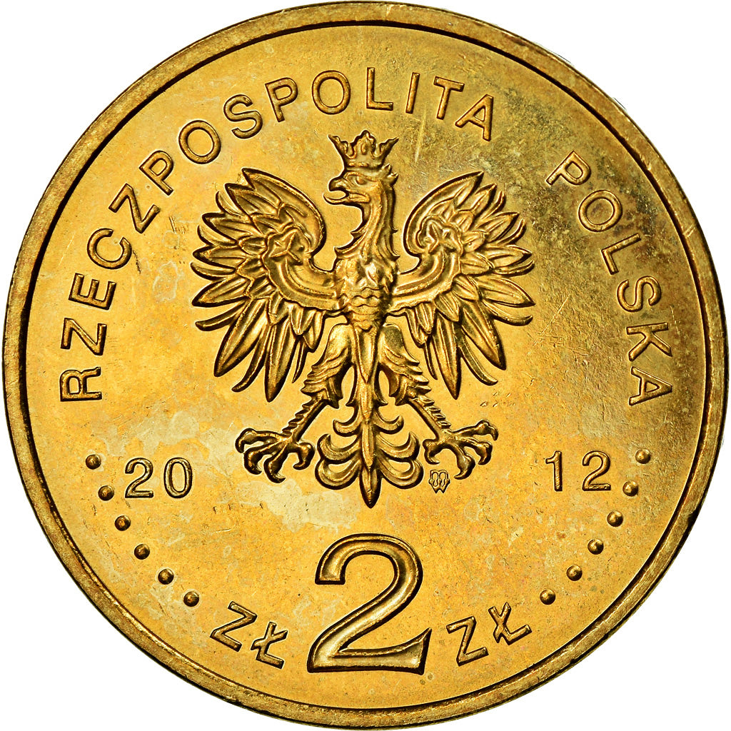 Coin, Poland, 2 Zlote, 2012, Warsaw, EF(40-45), Brass, KM:823
