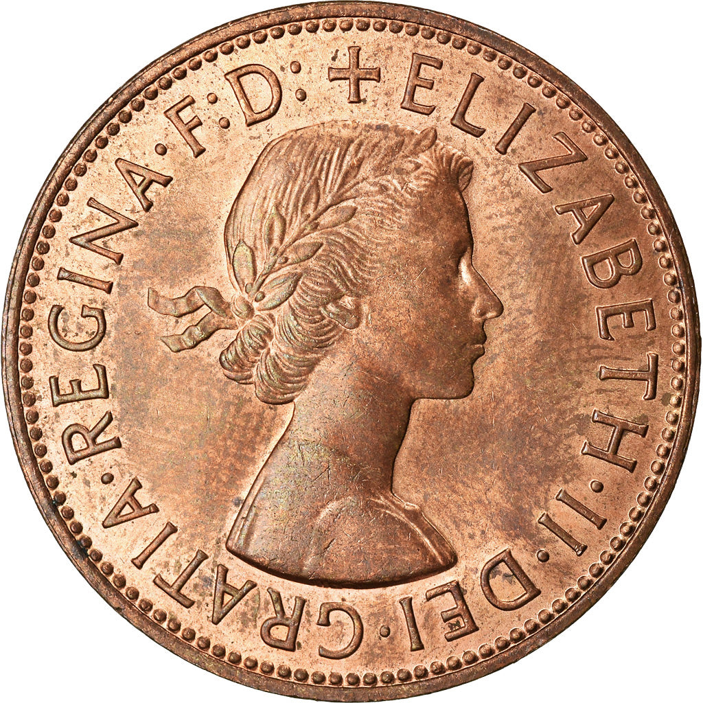 Coin, Great Britain, Elizabeth II, Penny, 1967, MS(60-62), Bronze, KM:897