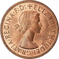 Coin, Great Britain, Elizabeth II, Penny, 1967, MS(60-62), Bronze, KM:897