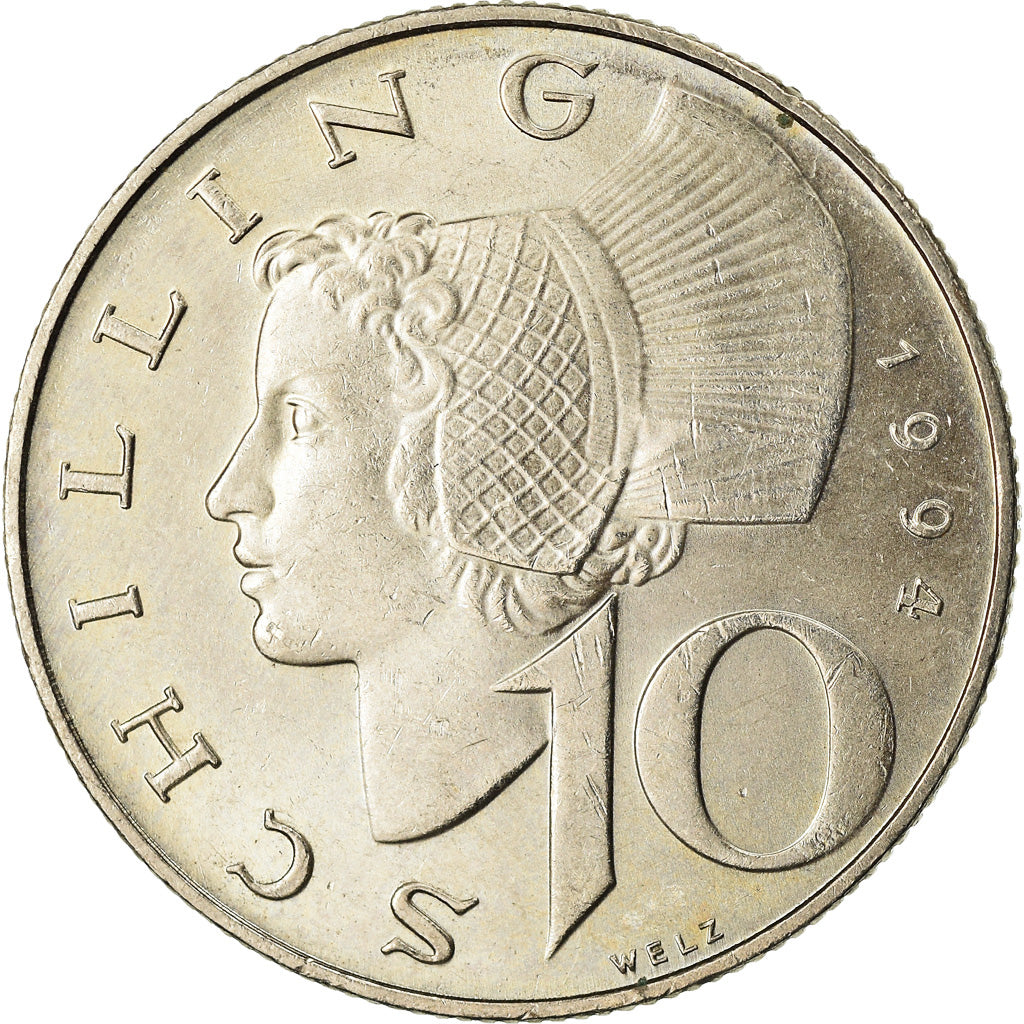 Münze, Österreich, 10 Schilling, 1994, VZ, Copper-Nickel Plated Nickel