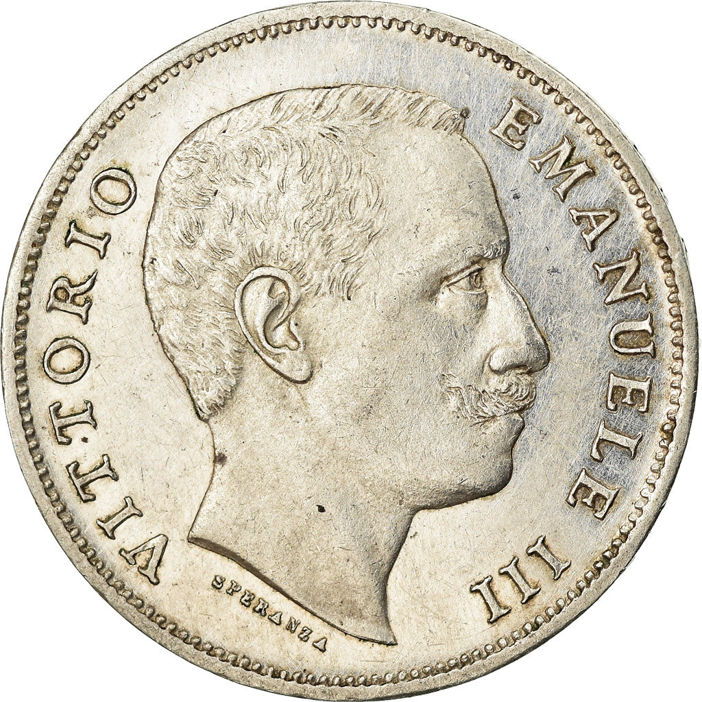 Coin, Italy, Vittorio Emanuele III, Lira, 1905, Rome, EF(40-45), Silver, KM:32