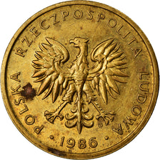Moneta, Polonia, 5 Zlotych, 1986, Warsaw, MB, Ottone, KM:81.2