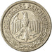 Coin, GERMANY, WEIMAR REPUBLIC, 50 Reichspfennig, 1927, Berlin, AU(50-53)
