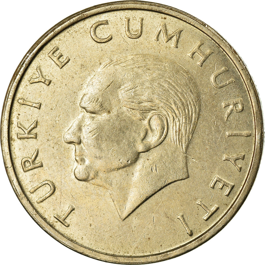 Moneta, Turcja, 10000 Lira, 10 Bin Lira, 1997, AU(50-53), Miedź-Nikiel-Cynk
