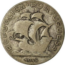 Coin, Portugal, 5 Escudos, 1948, VF(20-25), Silver, KM:581
