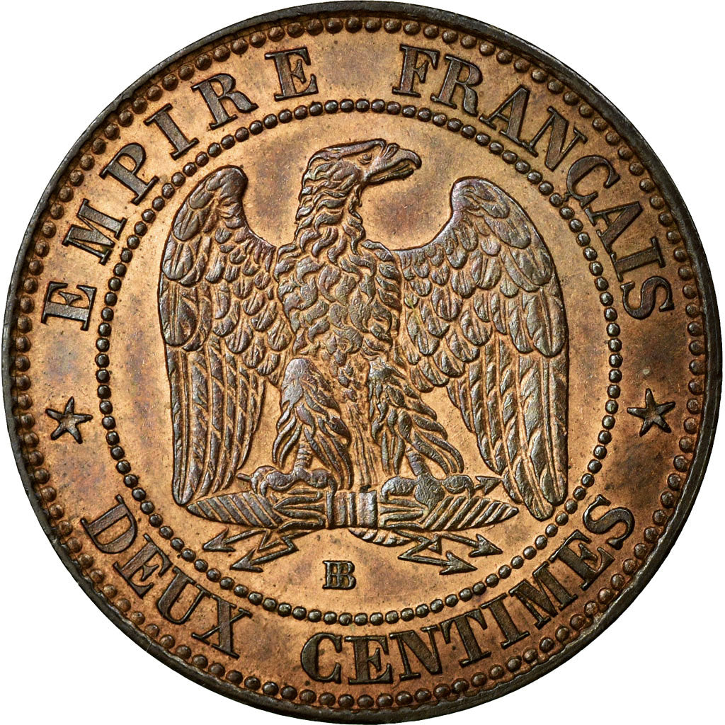 Coin, France, Napoleon III, Napoléon III, 2 Centimes, 1854, Strasbourg