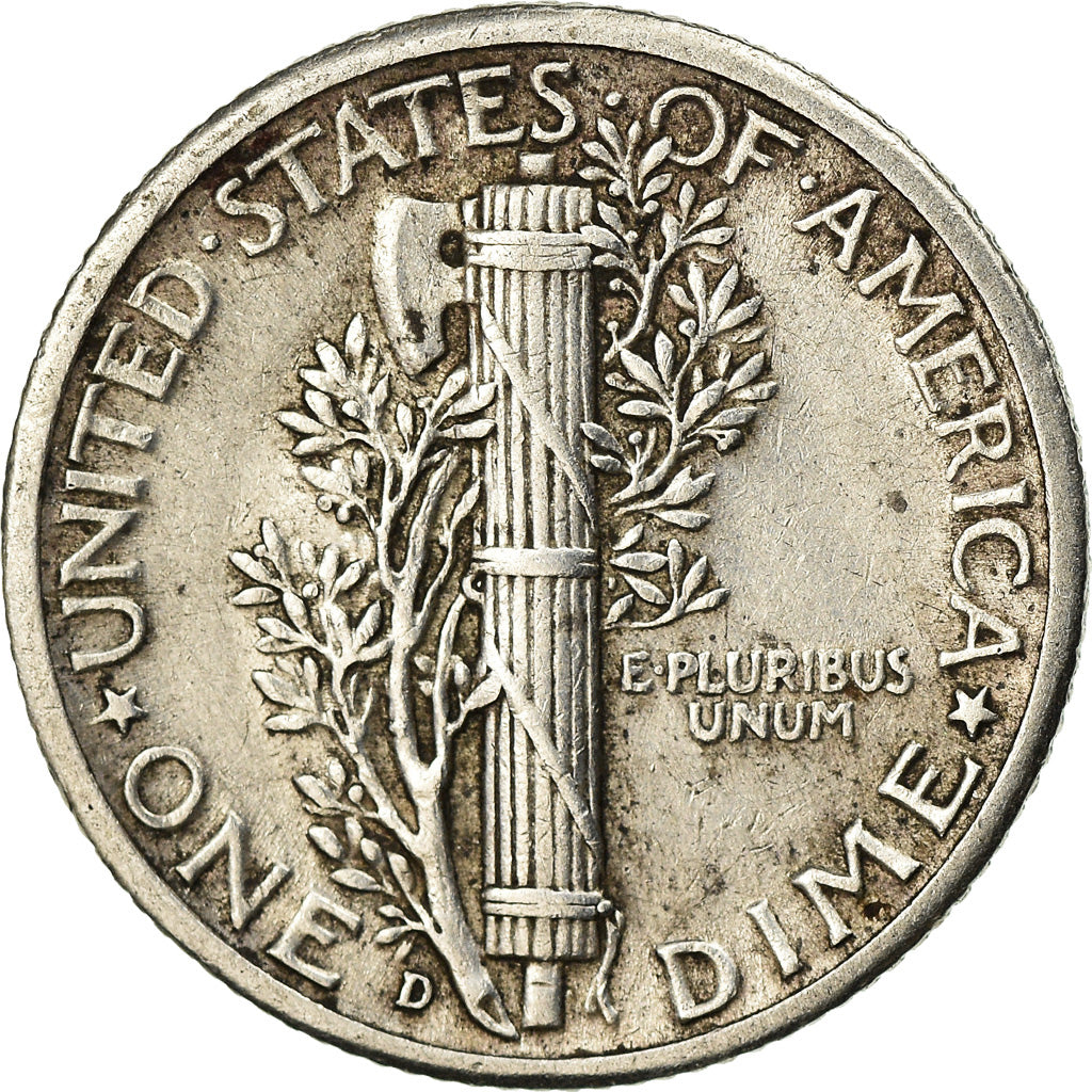 Coin, United States, Mercury Dime, Dime, 1940, U.S. Mint, Denver, VF(20-25)