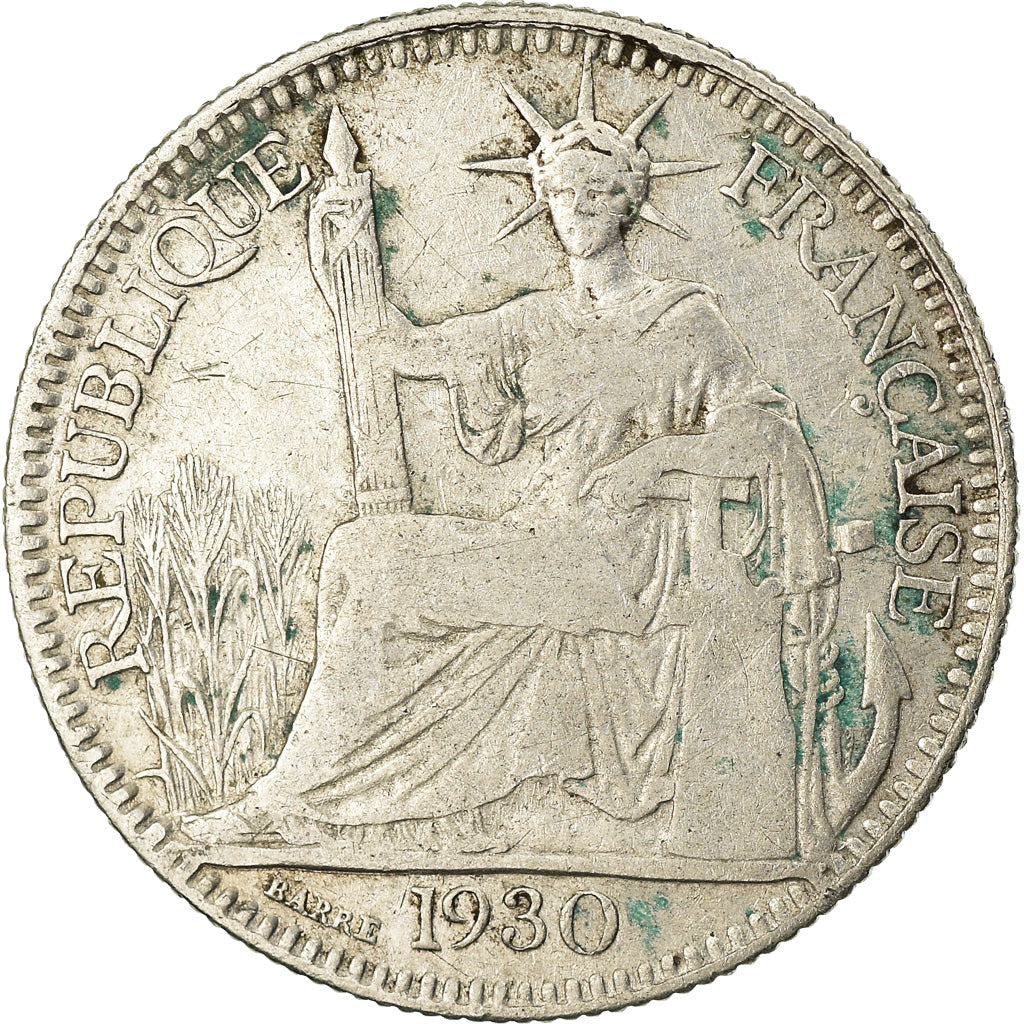Coin, FRENCH INDO-CHINA, 10 Cents, 1930, Paris, VF(20-25), Silver, KM:16.1