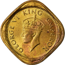 Monnaie, INDIA-BRITISH, George VI, 1/2 Anna, 1943, Bombay, TTB, Nickel-brass