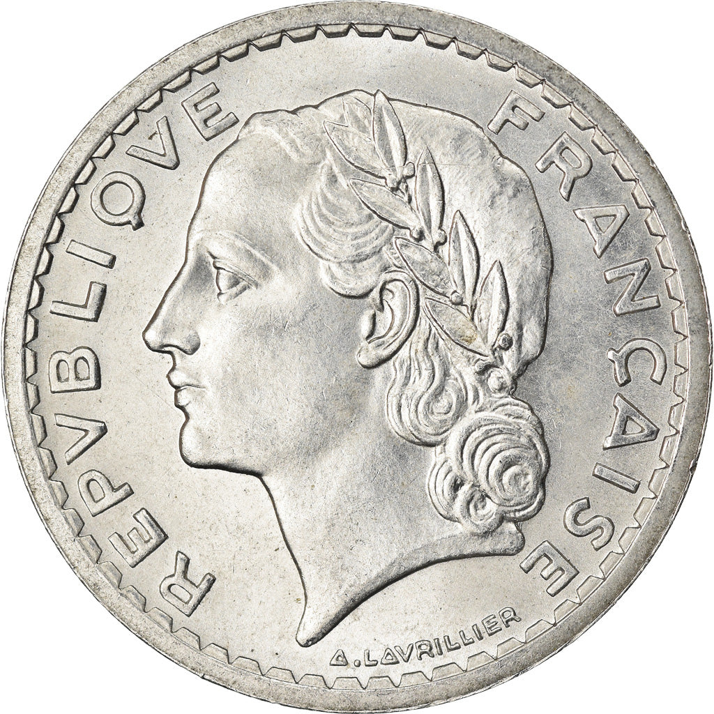 Moneta, Francia, Lavrillier, 5 Francs, 1946, Paris, SPL, Alluminio, KM:888b.1