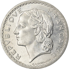 Moneda, Francia, Lavrillier, 5 Francs, 1947, Beaumont - Le Roger, EBC, Aluminio