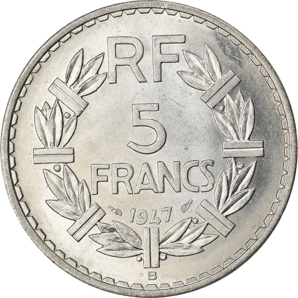 Coin, France, Lavrillier, 5 Francs, 1947, Beaumont - Le Roger, AU(55-58)