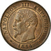 Coin, France, Napoleon III, Napoléon III, 2 Centimes, 1854, Strasbourg, MS(63)