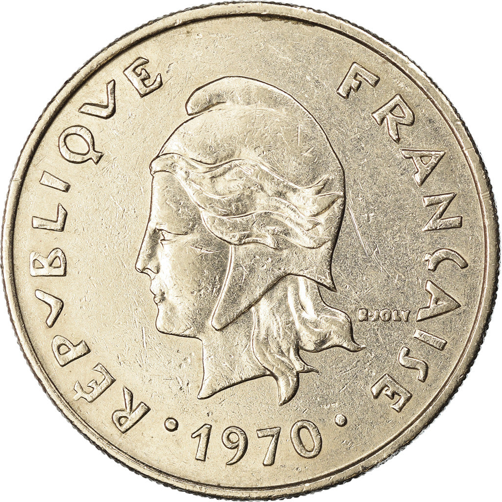 Coin, New Caledonia, 20 Francs, 1970, Paris, EF(40-45), Nickel, KM:6