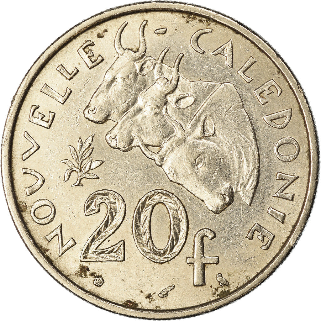 Coin, New Caledonia, 20 Francs, 1970, Paris, EF(40-45), Nickel, KM:6