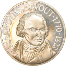 France, Medal, Napoléon Ier, Maréchal Davout, History, 1976, MS(65-70), Silver