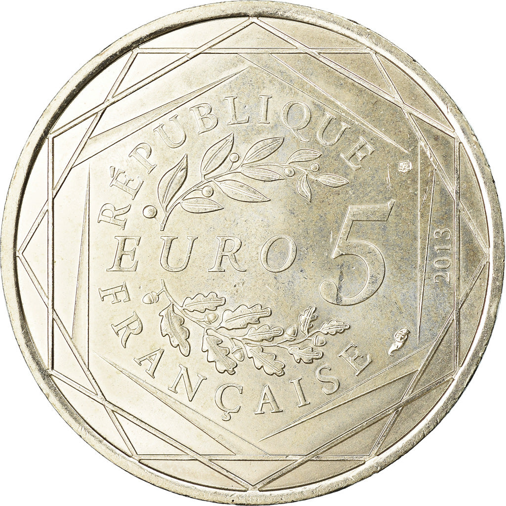 France, 5 Euros, Fraternité, 2013, AU(55-58), Silver, Gadoury:EU647