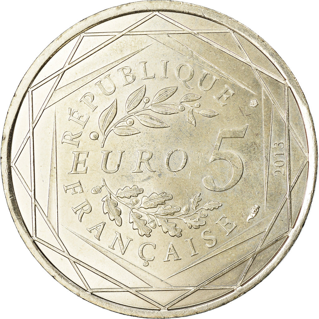 France, 5 Euro, Egalité, 2013, AU(55-58), Silver, Gadoury:EU646