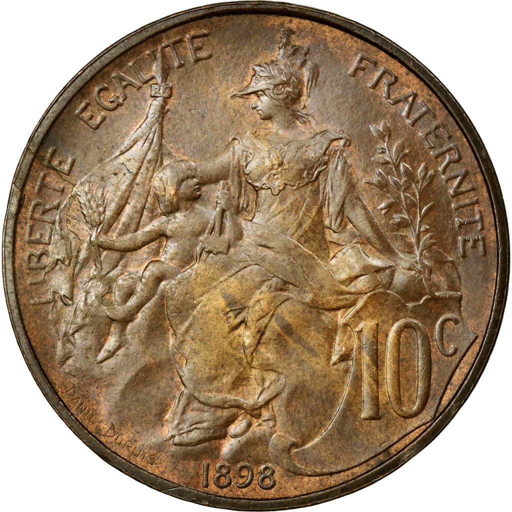 Monnaie, France, Dupuis, 10 Centimes, 1898, Paris, SUP+, Bronze, KM:843