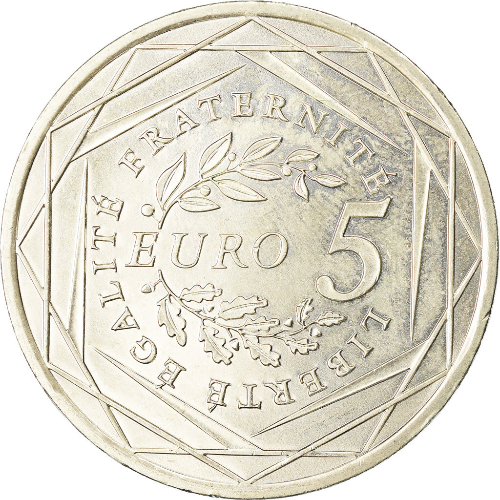 France, 5 Euro, 2008, MS(63), Silver, KM:1534