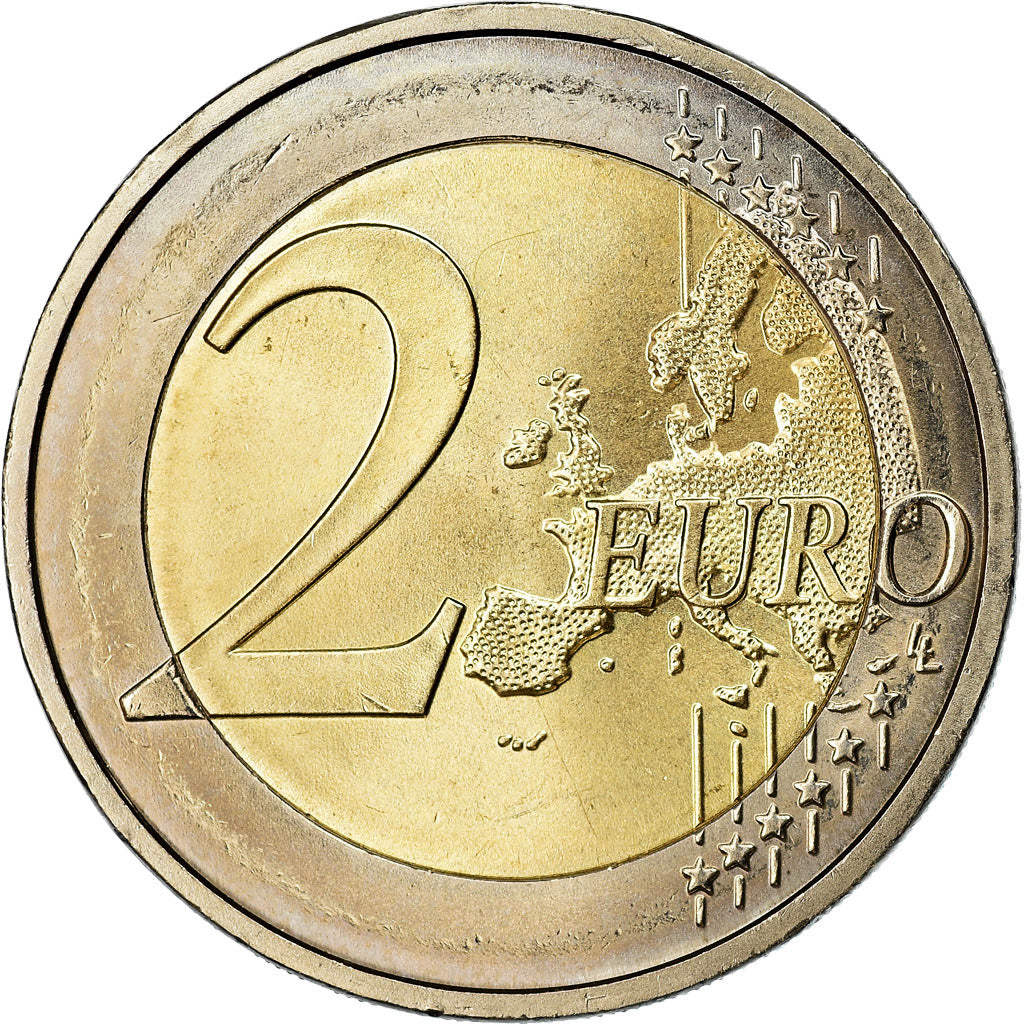 Francja, 2 Euro, Traité de l'Elysée, 2013, Paris, AU(55-58), Bimetaliczny