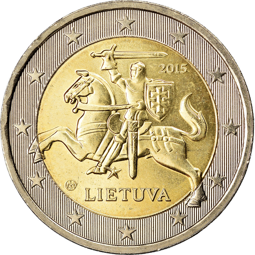 Lithuania, 2 Euro, 2015, AU(55-58), Bi-Metallic