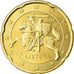 Lithuania, 20 Euro Cent, 2015, AU(55-58), Brass