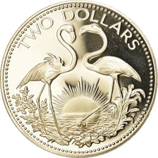 Münze, Bahamas, Elizabeth II, 2 Dollars, 1975, Franklin Mint, U.S.A., BE, STGL
