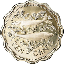 Munten, Bahama's, Elizabeth II, 10 Cents, 1975, Franklin Mint, U.S.A., BE, FDC
