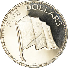 Moeda, Baamas, Elizabeth II, 5 Dollars, 1974, Franklin Mint, U.S.A., BE