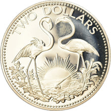 Münze, Bahamas, Elizabeth II, 2 Dollars, 1974, Franklin Mint, U.S.A., BE, STGL