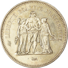 Moneda, Francia, Hercule, 50 Francs, 1977, Paris, MBC, Plata, KM:941.1