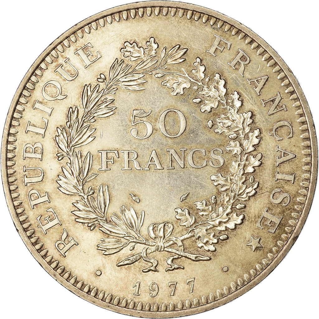 Moneta, Francia, Hercule, 50 Francs, 1977, Paris, BB, Argento, KM:941.1