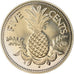Moneda, Bahamas, Elizabeth II, 5 Cents, 1975, Franklin Mint, U.S.A., BE, FDC