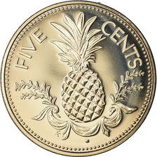 Coin, Bahamas, Elizabeth II, 5 Cents, 1974, Franklin Mint, U.S.A., BE