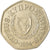 Moneta, Cypr, 50 Cents, 1994, AU(50-53), Miedź-Nikiel, KM:66