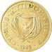 Moneta, Cypr, 20 Cents, 1985, AU(50-53), Mosiądz niklowy, KM:57.2