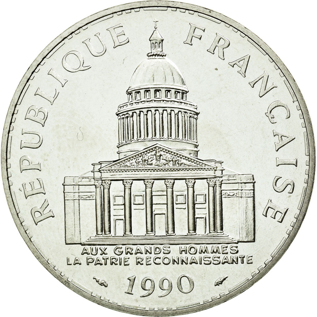 Monnaie, France, Panthéon, 100 Francs, 1990, Paris, FDC, Argent, KM:951.1