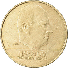 Coin, Norway, Harald V, 20 Kroner, 2002, EF(40-45), Nickel-brass, KM:453