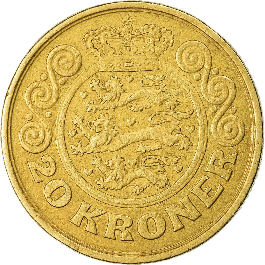 Coin, Denmark, Margrethe II, 10 Kroner, 1994, Copenhagen, EF(40-45)