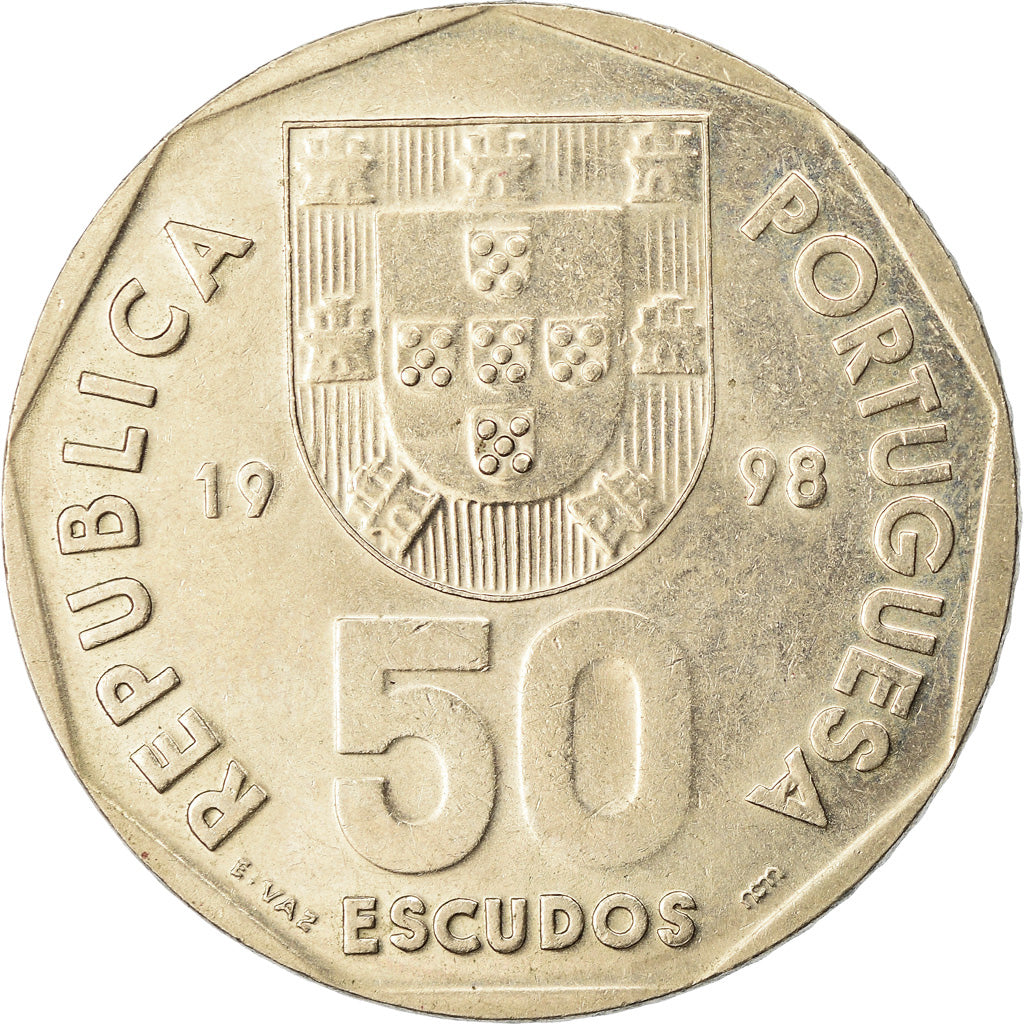 Münze, Portugal, 50 Escudos, 1998, SS, Copper-nickel, KM:636