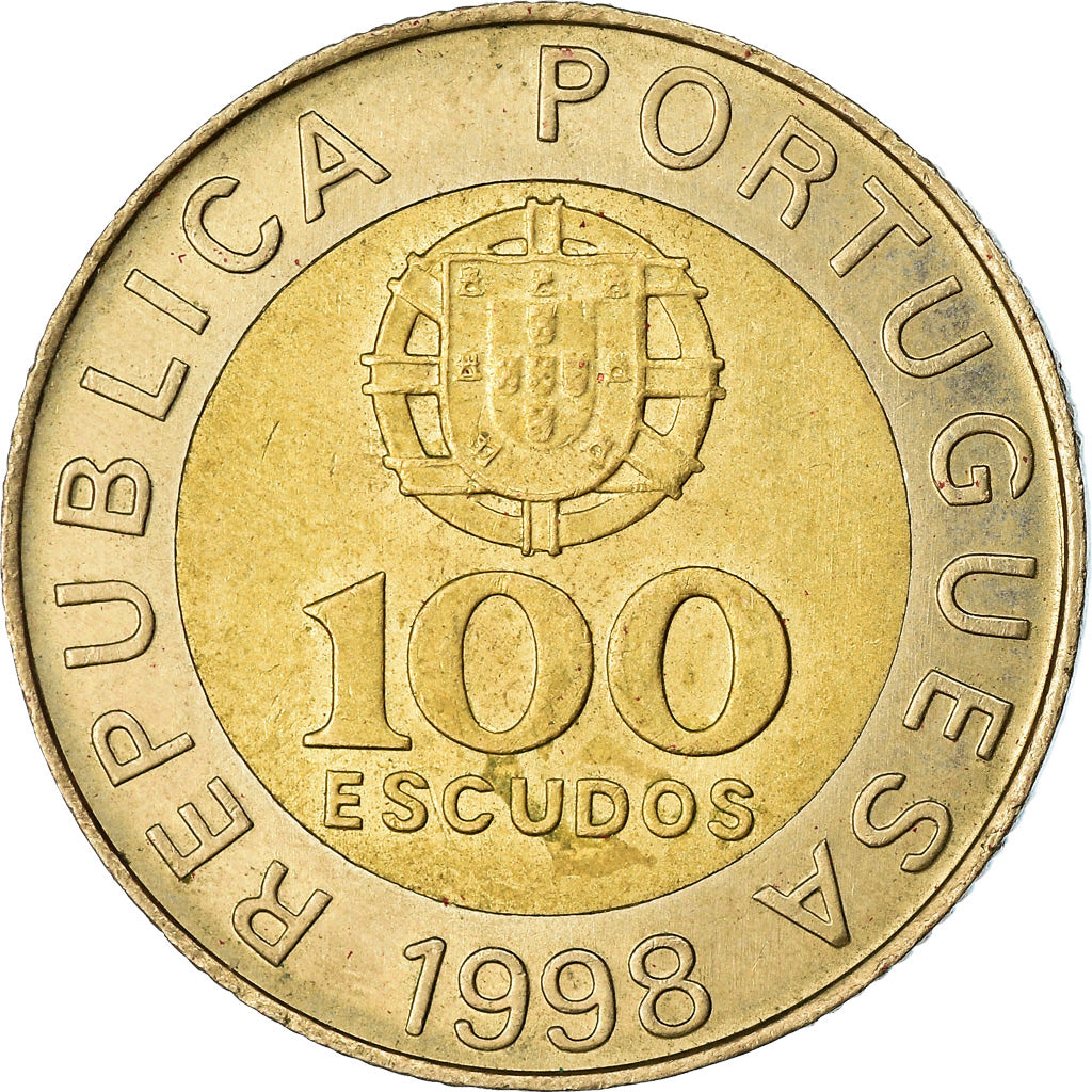 Münze, Portugal, 100 Escudos, 1998, S+, Bi-Metallic, KM:645.1