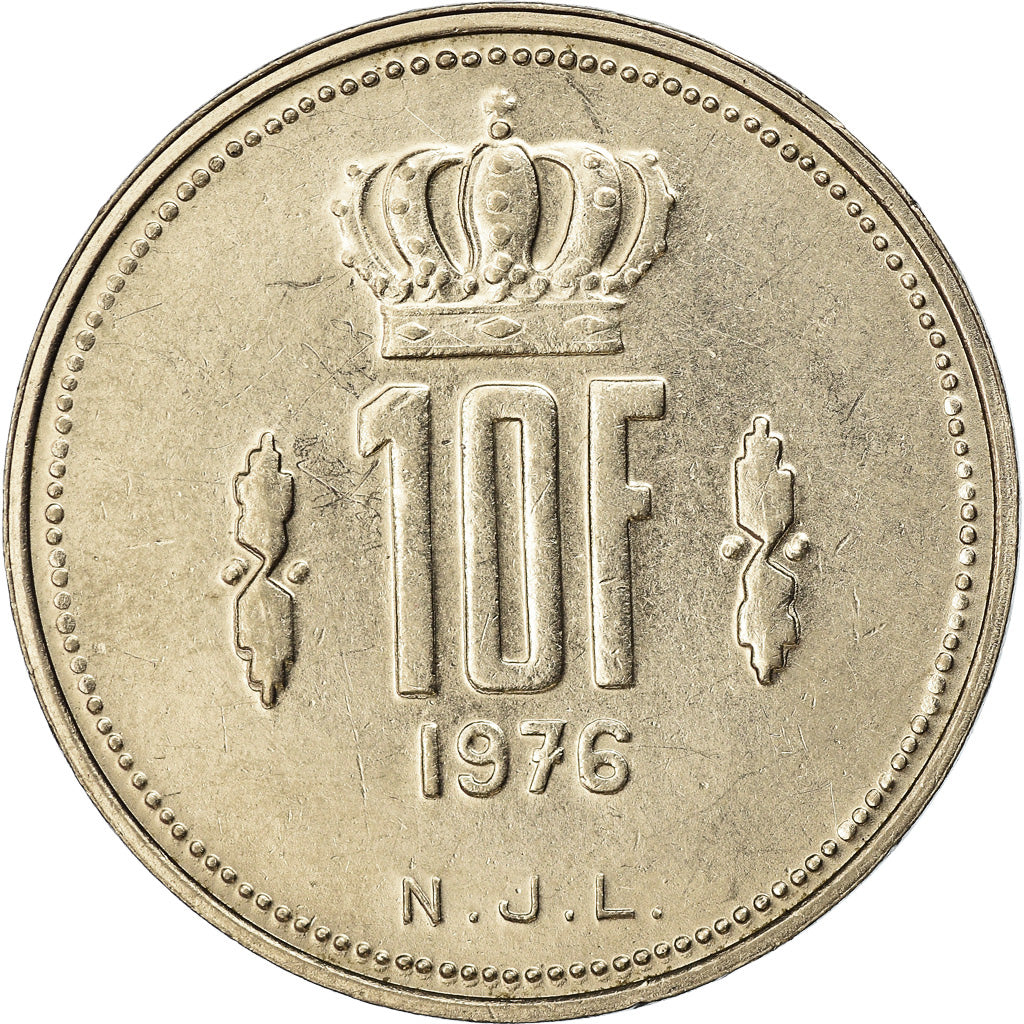 Munten, Luxemburg, Jean, 10 Francs, 1976, ZF, Nickel, KM:57