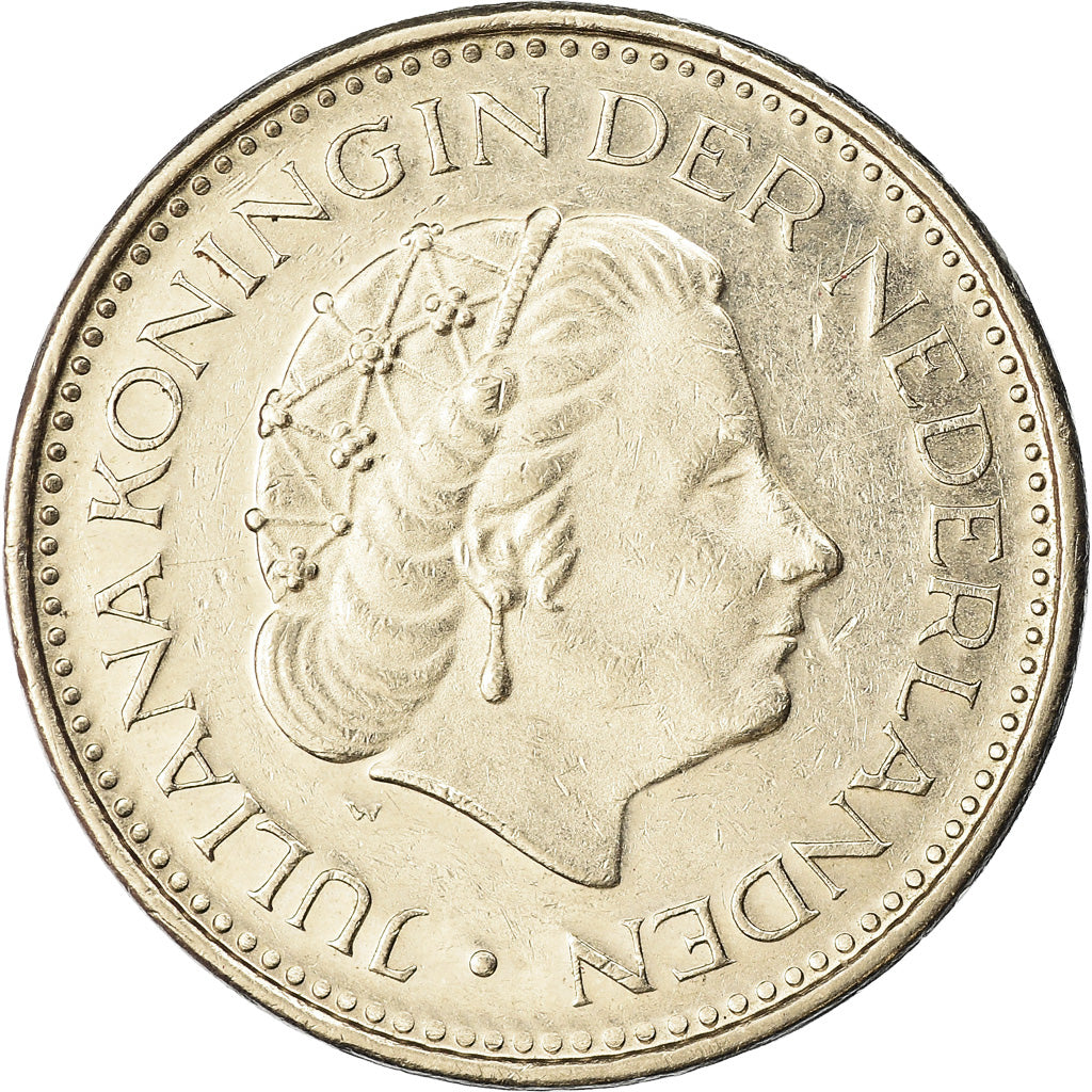 Moneda, Países Bajos, Gulden, 1980, MBC+, Níquel