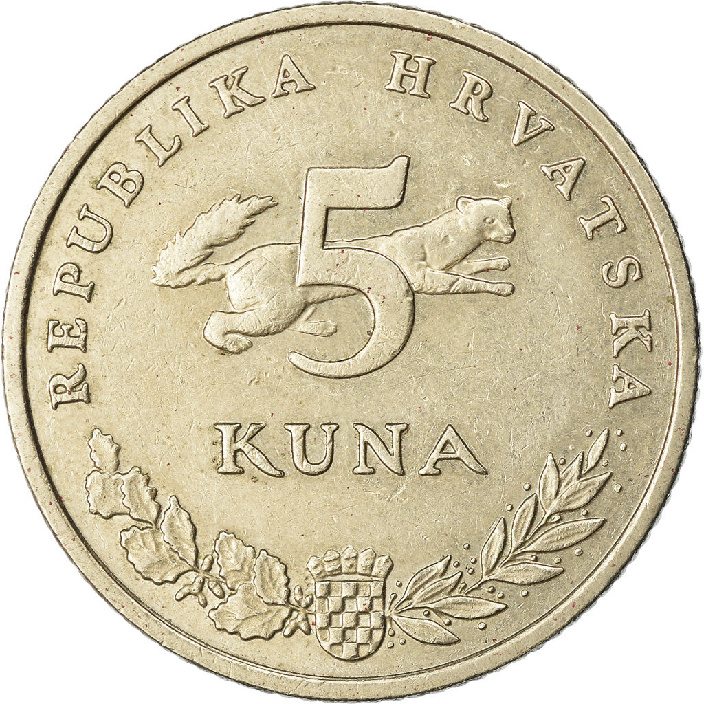 Coin, Croatia, 5 Kuna, 2003, EF(40-45), Copper-Nickel-Zinc, KM:11