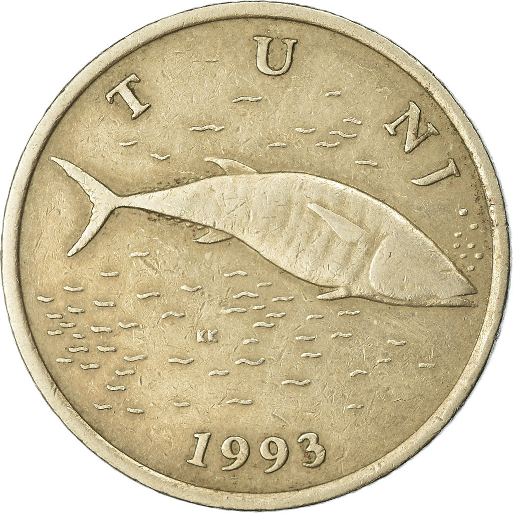 Münze, Kroatien, 2 Kune, 1993, S+, Copper-Nickel-Zinc, KM:21