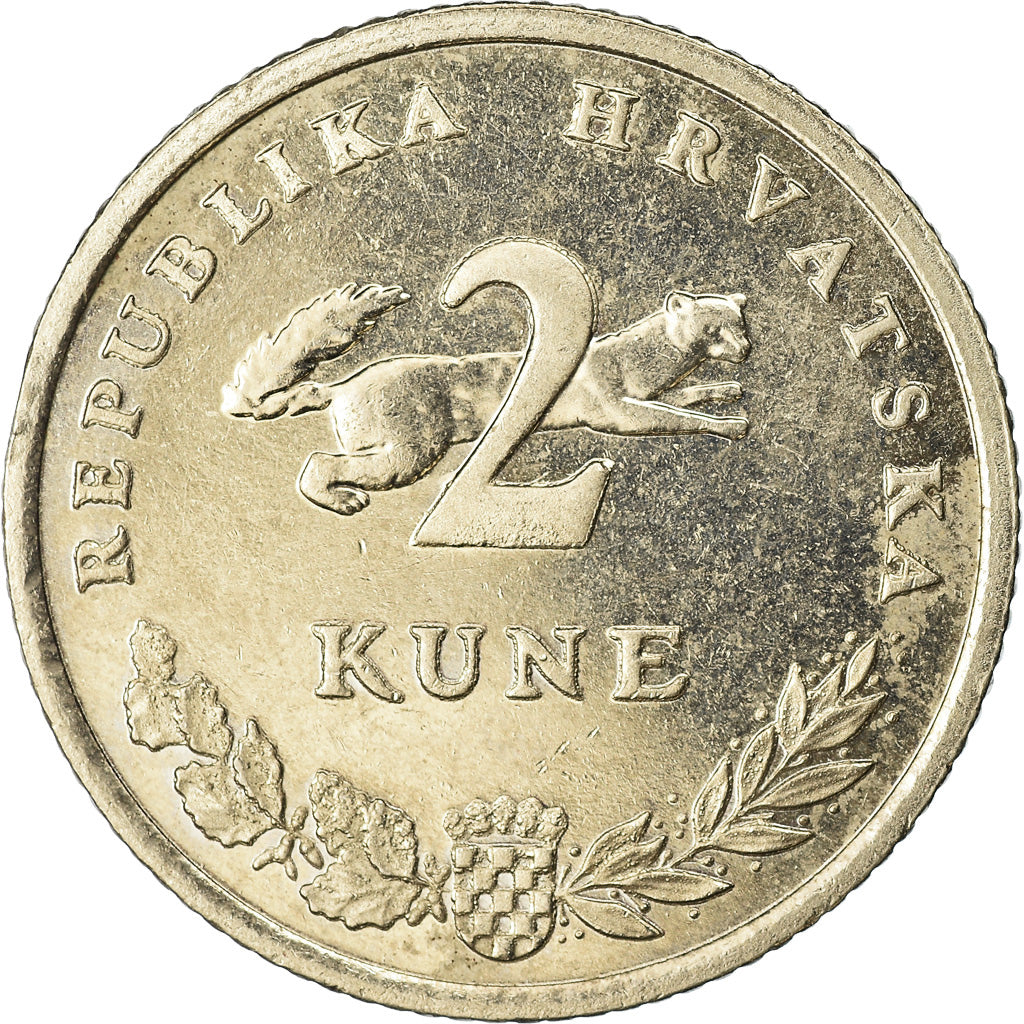 Münze, Kroatien, 2 Kune, 2003, SS+, Copper-Nickel-Zinc, KM:10